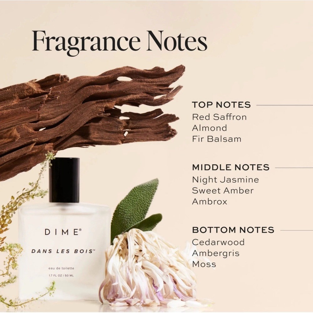 Dime Dans Les Bois 1.7 Oz 50 mL Fragrance NEW ~ No Box - Picture 3 of 5